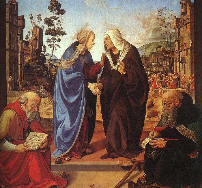 Piero di Cosimo The Visitation and Two Saints